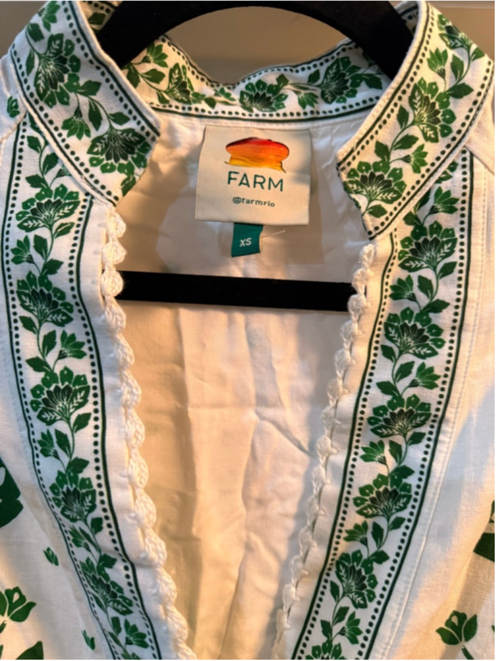 Women's FARM Rio White Green Floral Maxi Dress XS - Picture 8 of 16